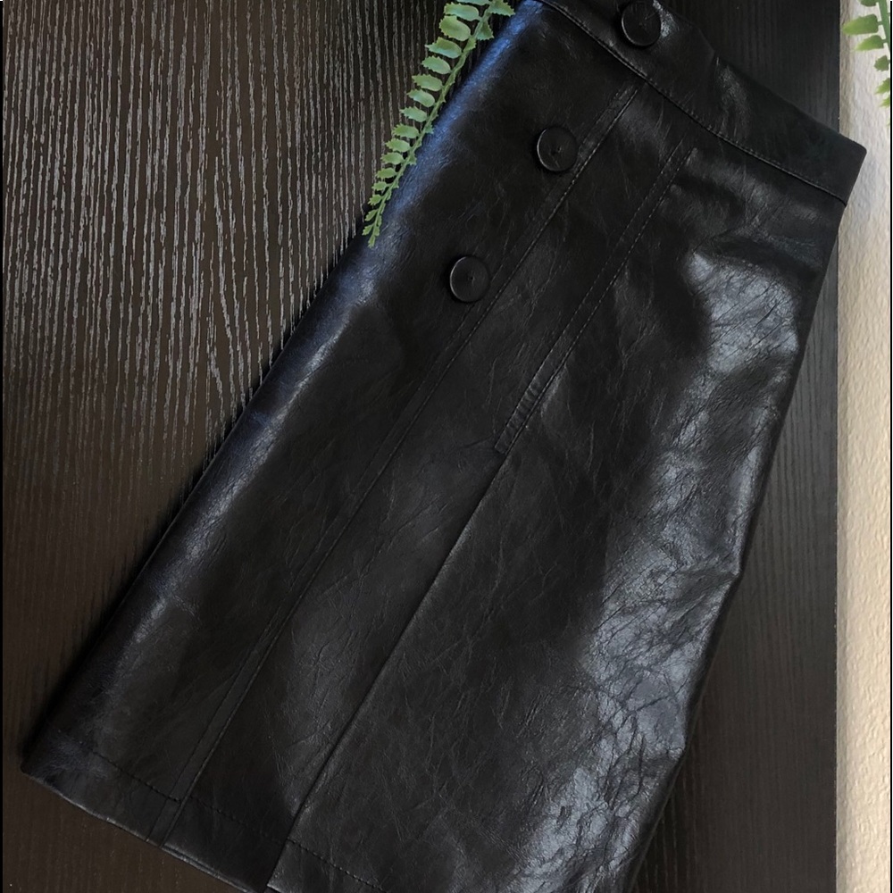 Faux Leather Mini Skirt